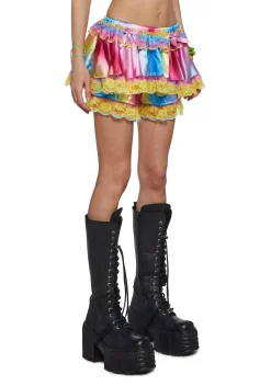 Club Exx Bottoms|Skirts*Multicolor Trickery Bloomer Skort