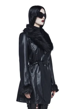 Widow Outerwear*Muse Of Midnight Vegan Leather Coat