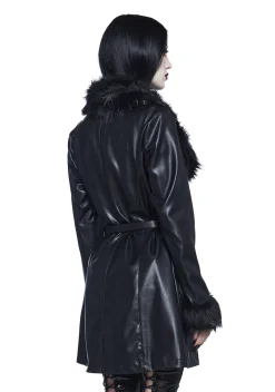 Widow Outerwear*Muse Of Midnight Vegan Leather Coat