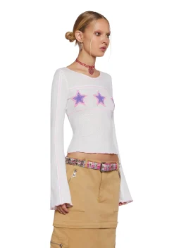 dELiA*s by Dolls Kill Tops|Plus*My Lucky Star Thermal Long Sleeve Top
