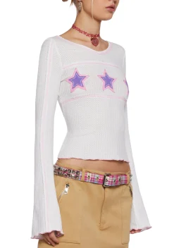 dELiA*s by Dolls Kill Tops|Plus*My Lucky Star Thermal Long Sleeve Top