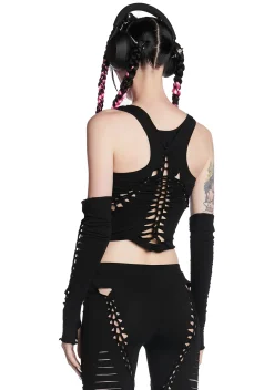 Widow Tops*My Own Worst Enemy Top And Gloves Set