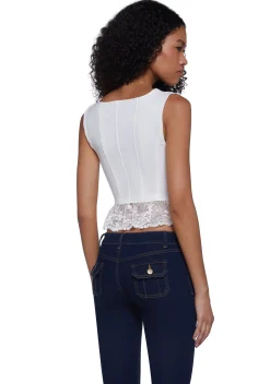 Current Mood Corsets|Tops*My Wish For You Bustier Top-White