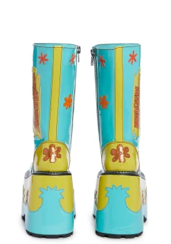 Dolls Kill x Scooby-Doo Boots*Mystery Machine Combat Boots