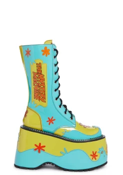 Dolls Kill x Scooby-Doo Boots|Platforms*Mystery Machine Platform Boots