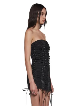 Current Mood Dresses|Mini Dresses*Neon Evening Strapless Mini Dress