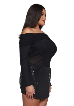 Current Mood Tops|Plus*Never Underestimate Off The Shoulder Top