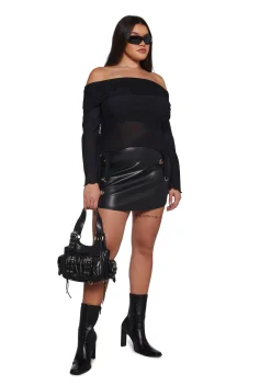 Current Mood Tops|Plus*Never Underestimate Off The Shoulder Top