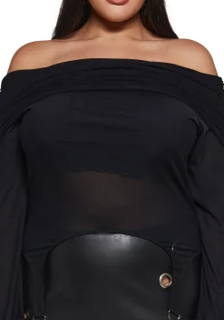 Current Mood Tops|Plus*Never Underestimate Off The Shoulder Top