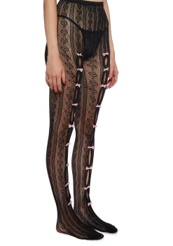 x_Leg Avenue Socks & Tights*Next Level Sweetheart Lace Tights - Black