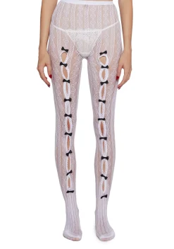 x_Leg Avenue Socks & Tights*Next Level Sweetheart Lace Tights - White
