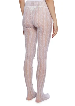 x_Leg Avenue Socks & Tights*Next Level Sweetheart Lace Tights - White
