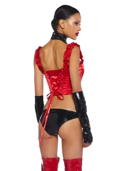 Trickz N' Treatz Corsets|Tops*Night Gallery Tank Corset Top - Red