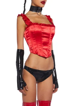 Trickz N' Treatz Corsets|Tops*Night Gallery Tank Corset Top - Red