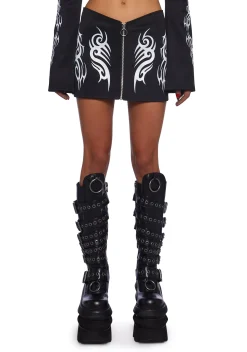 Club Exx Bottoms|Skirts*Night Raver Reflective Mini Skirt