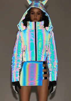 Current Mood Outerwear*Night Savage Signalz Reflective Jacket