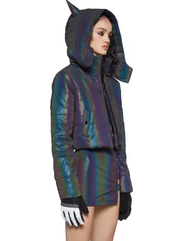 Current Mood Outerwear*Night Savage Signalz Reflective Jacket