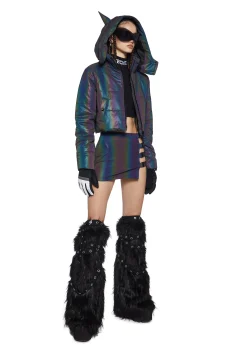 Current Mood Outerwear*Night Savage Signalz Reflective Jacket