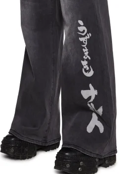 Dolls Kill x NARUTO SHIPPUDEN Bottoms|Pants*Ninja Academy Elite Wide Leg Pants With Skirt