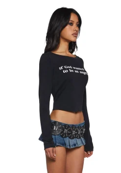 Generation Kiss Tops*No Angel Long Sleeve Top