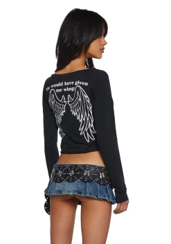 Generation Kiss Tops*No Angel Long Sleeve Top