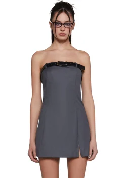 x_BeigeBotany Dresses|Mini Dresses*No Deadlines Mini Dress