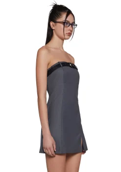 x_BeigeBotany Dresses|Mini Dresses*No Deadlines Mini Dress