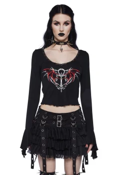 Widow Tops*No Reflection Long Sleeve Top