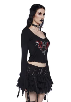 Widow Tops*No Reflection Long Sleeve Top