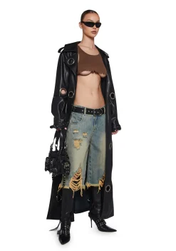 Poster Grl Tops*No Regulations Crop Tank - Brown