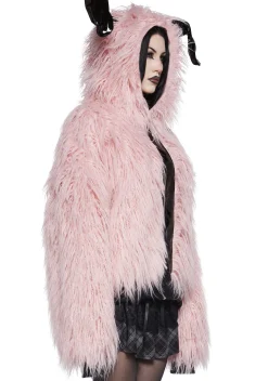 Widow Outerwear|Plus*Nocturnal Critter Faux Fur Jacket