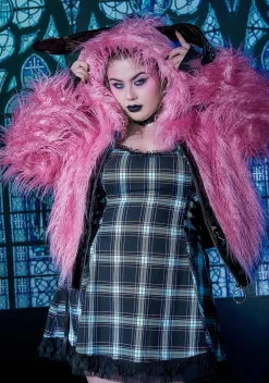 Widow Outerwear|Plus*Nocturnal Critter Faux Fur Jacket