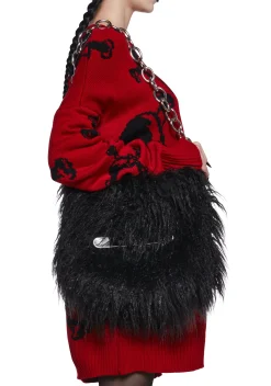 The Grave Girls Bags*Nocturnal Edge Fuzzy Shoulder Bag