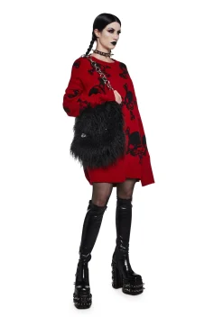 The Grave Girls Bags*Nocturnal Edge Fuzzy Shoulder Bag