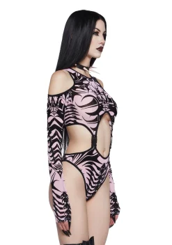 Widow Tops*Nocturnal Impulse Long Sleeve Bodysuit