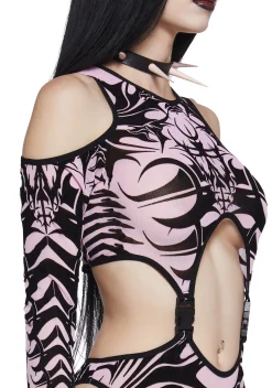 Widow Tops*Nocturnal Impulse Long Sleeve Bodysuit