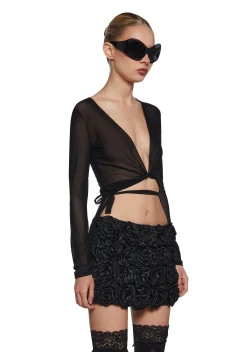 Current Mood Tops|Plus*Noir Dirty Rich Wrap Top