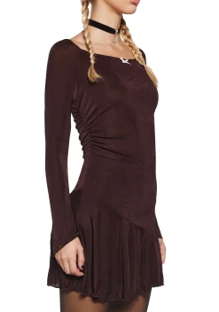 x_Bear Dance Dresses|Mini Dresses*Nonchalant Energy Mini Dress - Brown