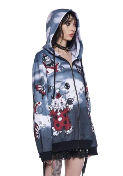 Widow Outerwear|Sweatshirts & Hoodies*Not So Funhouse Oversized Hoodie - Red/Black