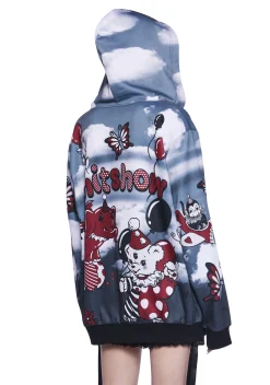 Widow Outerwear|Sweatshirts & Hoodies*Not So Funhouse Oversized Hoodie - Red/Black