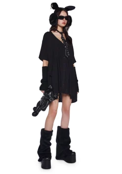 Current Mood Dresses*Not Your Babydoll Dress - Black