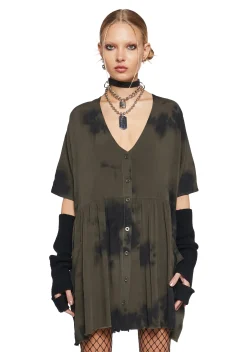 Current Mood Dresses|Plus*Not Your Babydoll Tie Dye Dress