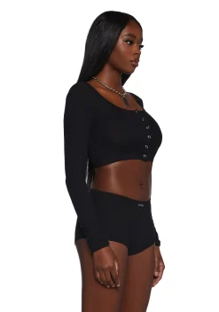 Poster Grl Matching Sets*Nothing But Trouble Henley Lounge Set