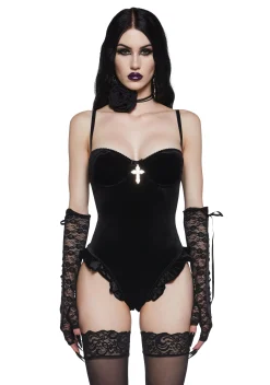 Widow Lingerie*Oblivion’s Kiss Velvet Bodysuit