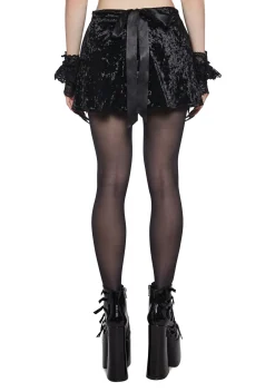 Widow Bottoms|Skirts*Obscure Darkness Velvet Mini Skirt