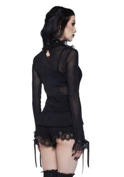 Widow Tops*Obsession Within Long Sleeve Top - Black