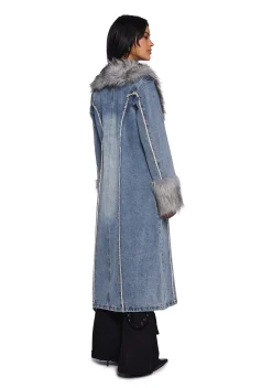 Current Mood Outerwear|Plus*Off Beat Charm Denim Maxi Coat - Light Blue