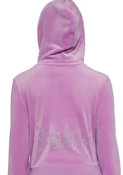 JUICY COUTURE Sweatshirts & Hoodies*OG Big Bling Velour Hoodie - Purple