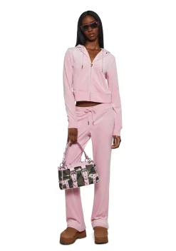 JUICY COUTURE Bottoms|Pants*OG Big Bling Velour Track Pants - Pink