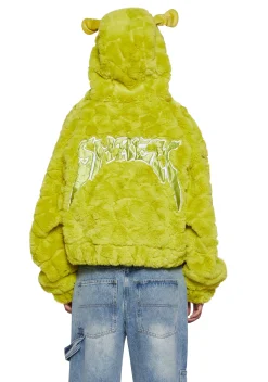 Dolls Kill x Shrek Outerwear|Sweatshirts & Hoodies*Ogre Chic Fuzzy Zip-Up Jacket